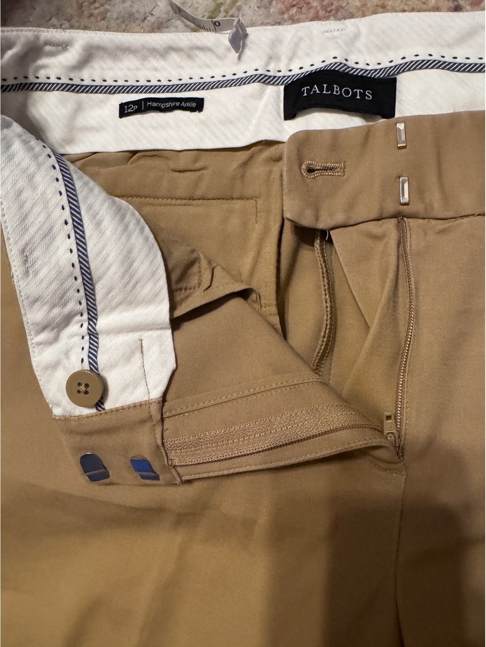 Talbots petite khaki dress pants slacks - Picture 4 of 9